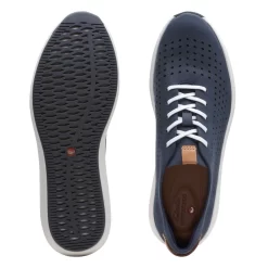 Clarks Un Rio Tie Navy Nubuck Leather Sneaker -Walking On A Cloud 26148717 7
