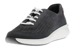 Clarks Un Rio Tie Navy Nubuck Leather Sneaker