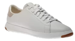 Cole Haan GrandPrø White Leather Lace-Up Tennis Sneaker