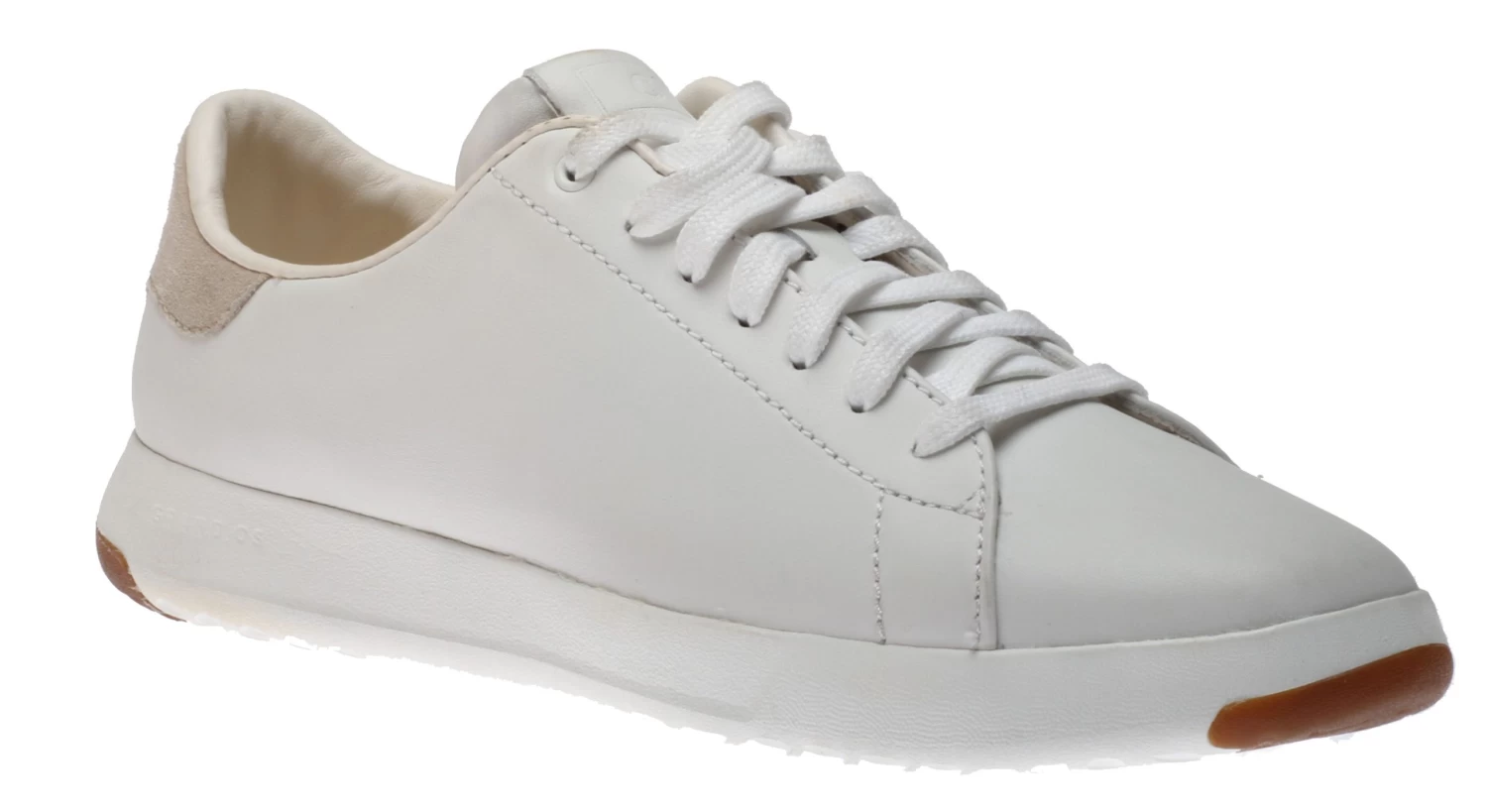 Cole Haan GrandPrø White Leather Lace-Up Tennis Sneaker