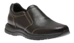 Rockport Edge Hill 2 Black Leather Double Gore Slip-On Casual Dress Shoe
