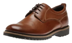 Rockport Marshall Dark Brown Leather Plain Toe Oxford Dress Shoe -Walking On A Cloud ROCMARSHALL06 scaled