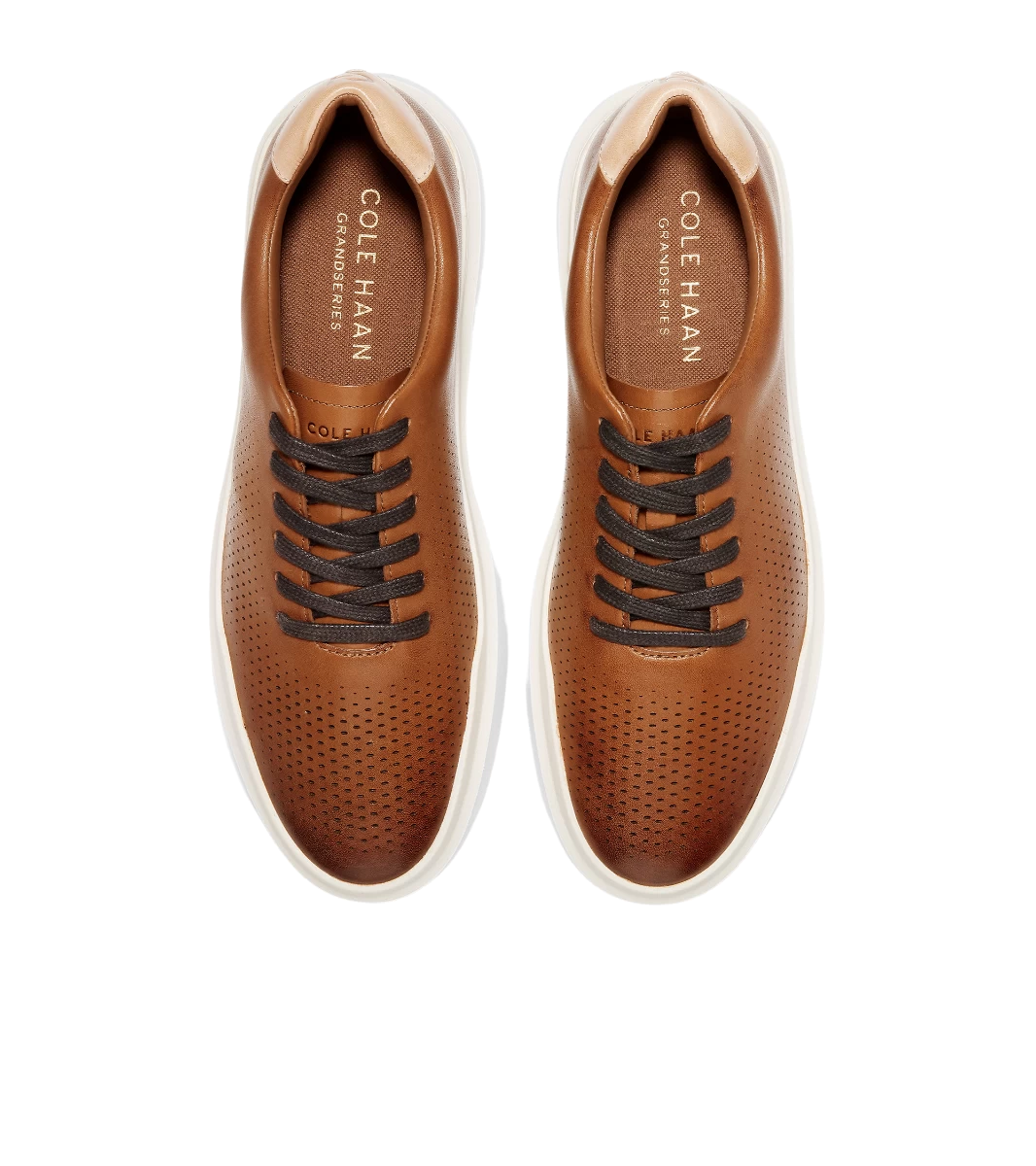 Cole Haan GrandPrø Rally Laser Cut Tan Brown Leather Lace-Up Sneaker 5 Cole Haan GrandPrø Rally Laser Cut Tan Brown Leather Lace-Up Sneaker - Image 5