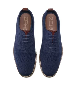 Cole Haan ZERØGRAND Wingtip Oxford Blue Stitchlite -Walking On A Cloud colstitchlite03g