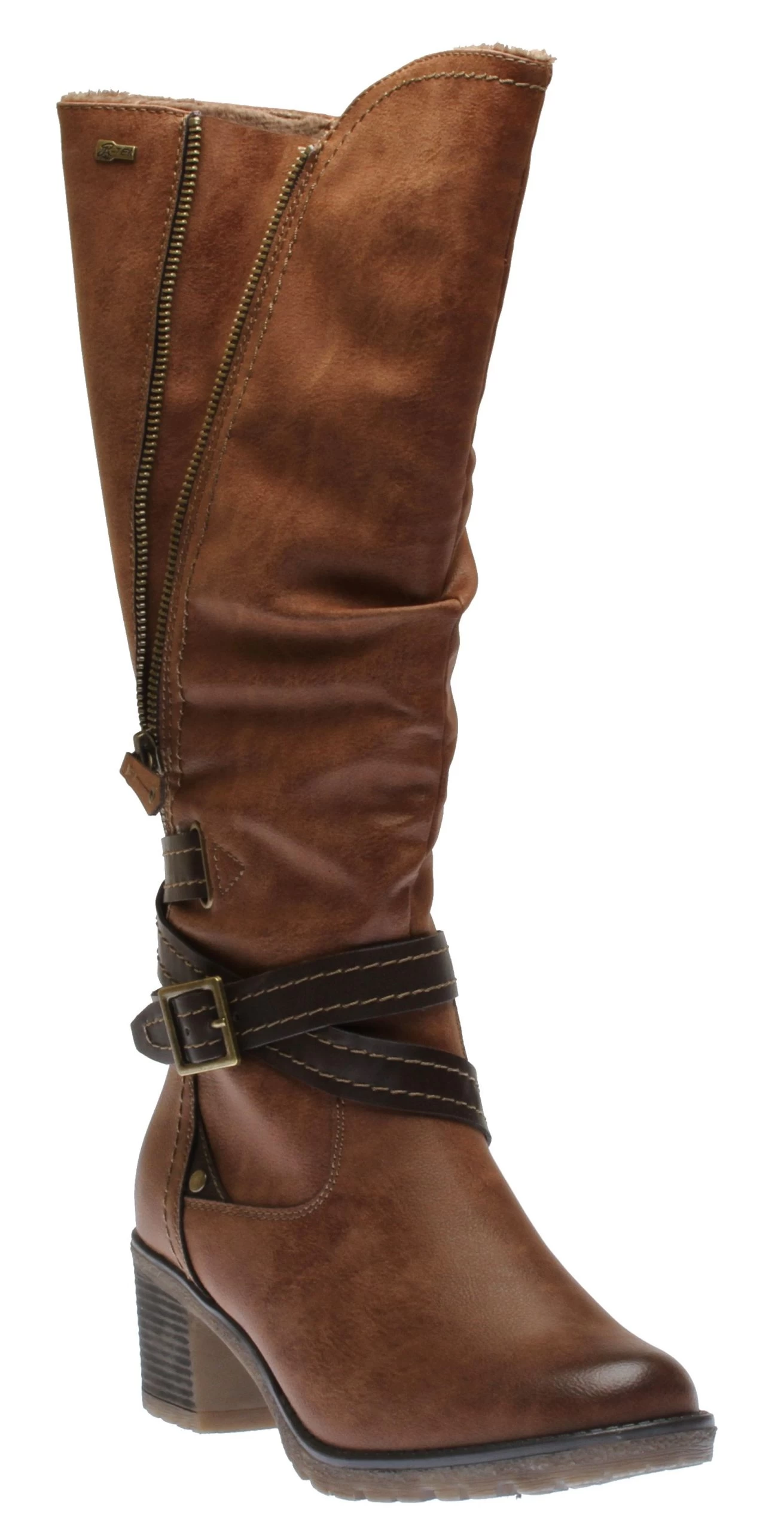 RELIFE Side Zip Cognac 1 RELIFE Side Zip Cognac