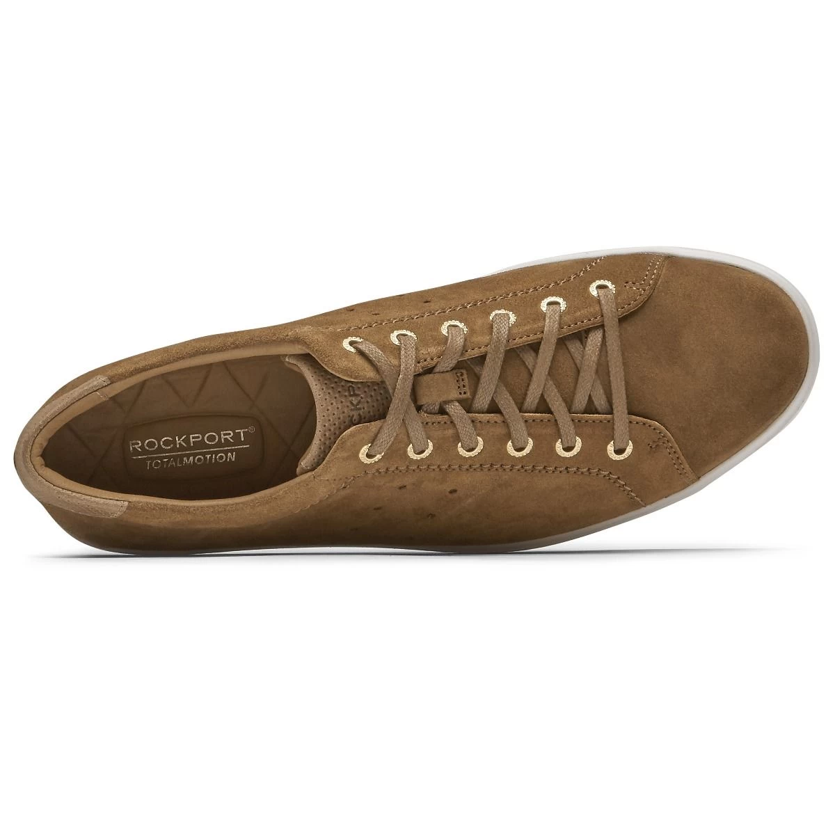 Rockport Total Motion Lite Tan Suede Lace-Up Sneaker 2 Rockport Total Motion Lite Tan Suede Lace-Up Sneaker - Image 2